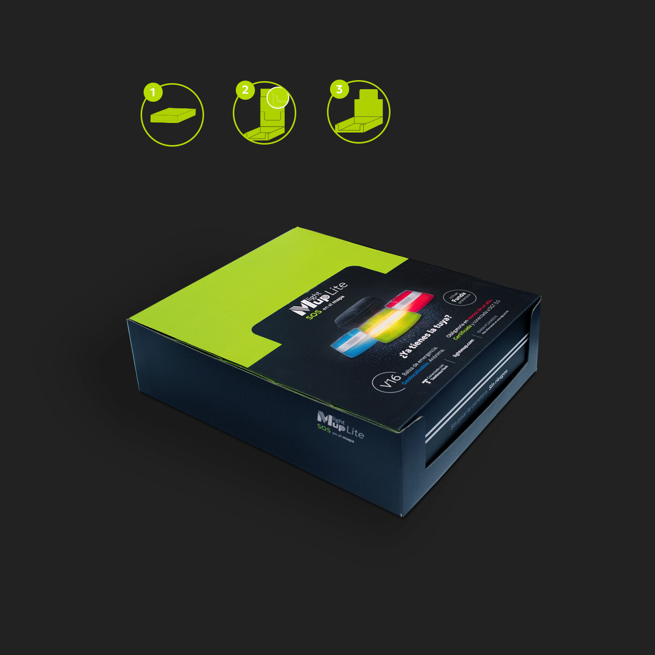 Light Mup Lite V16 con funda y prueba de conexión con DGT
